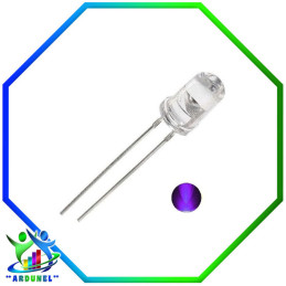 DIODO LED UV 5MM TRASPARENTE